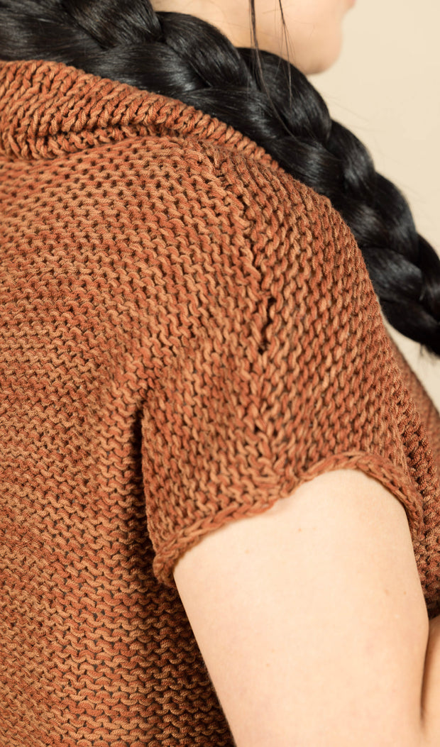 Tasha Marled Short Sleeve Chunky Golden Brown/Sepi Mist