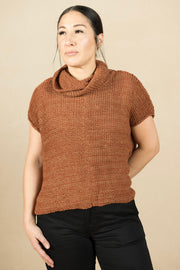 Tasha Marled Short Sleeve Chunky Golden Brown/Sepi Mist