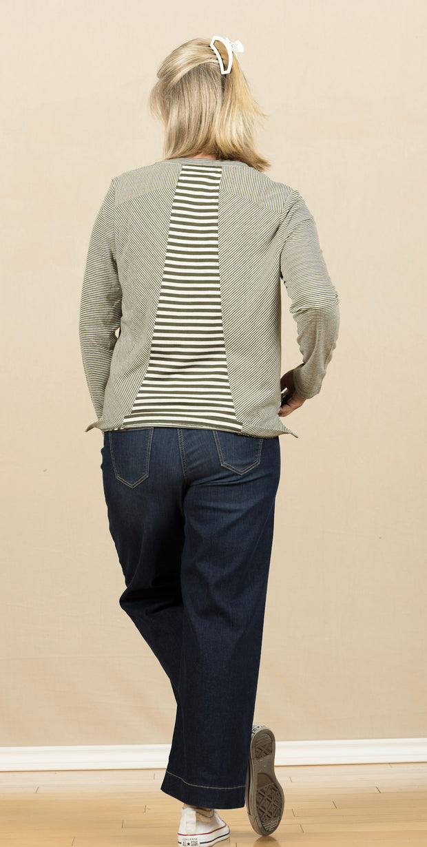 Long Sleeve Crew Neck Stripe