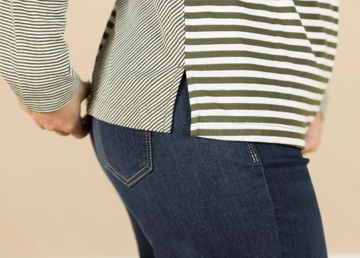 Long Sleeve Crew Neck Stripe