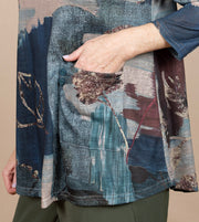 Slub Knit Button Back Teal