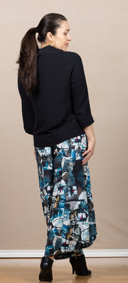 Airflow Solid Mock Neck Top Black