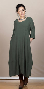 Solid Airflow Dress Army Green