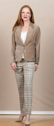 High Rise Kelsey Trouser Khaki Cream