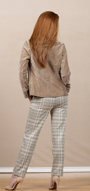 High Rise Kelsey Trouser Khaki Cream