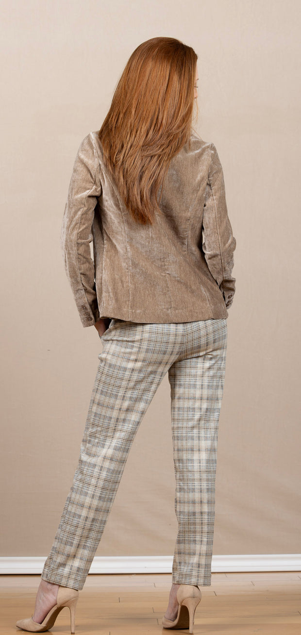 High Rise Kelsey Trouser Khaki Cream