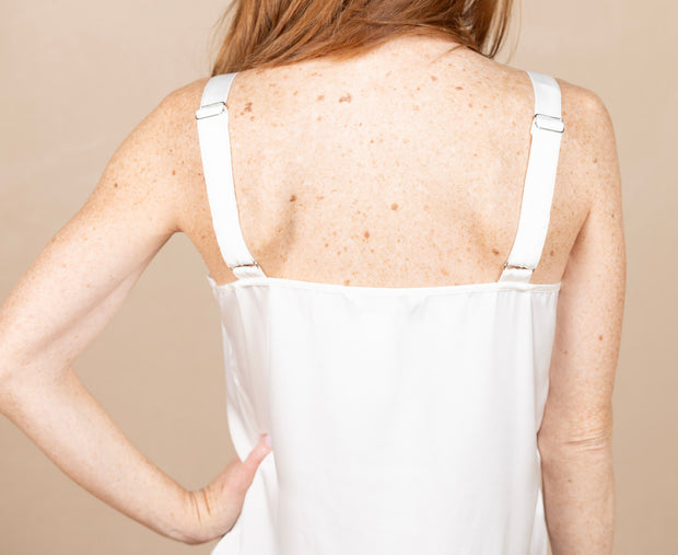 Woven Tank W/Lace Trim Whipped Cream