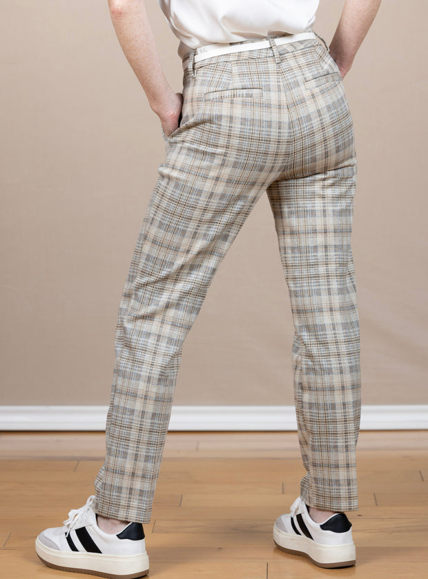 High Rise Kelsey Trouser Khaki Cream