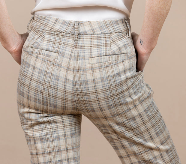 High Rise Kelsey Trouser Khaki Cream