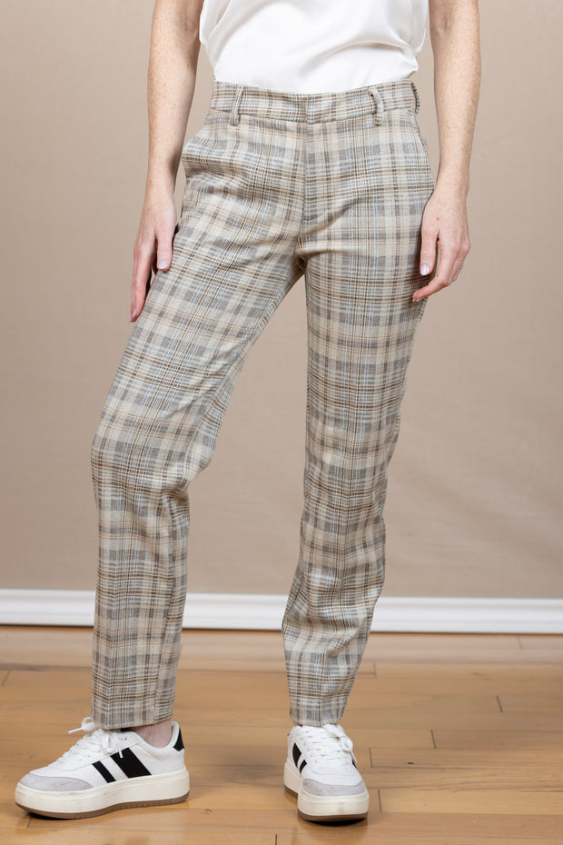 High Rise Kelsey Trouser Khaki Cream