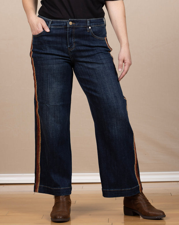 Stride Wide Leg W/Velvet Trim Eastmoor