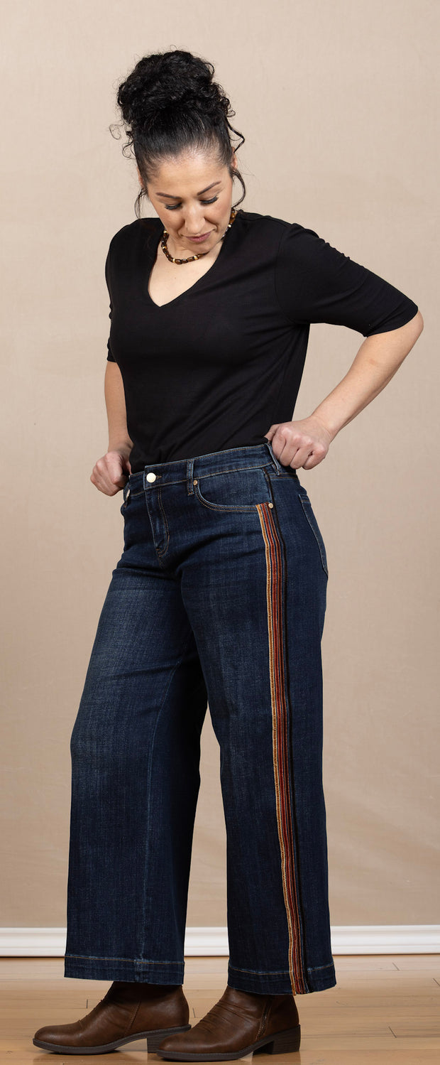 Stride Wide Leg W/Velvet Trim Eastmoor