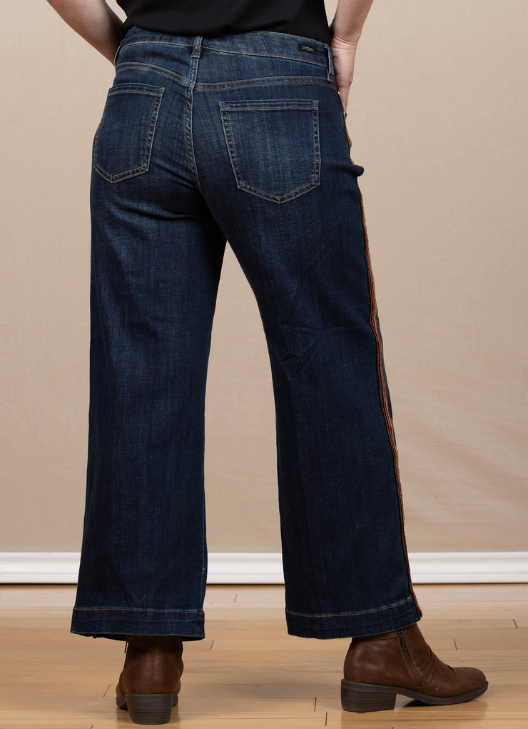 Stride Wide Leg W/Velvet Trim Eastmoor