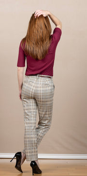 High Rise Kelsey Trouser Khaki Cream