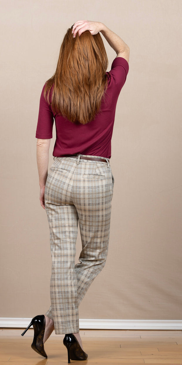 High Rise Kelsey Trouser Khaki Cream