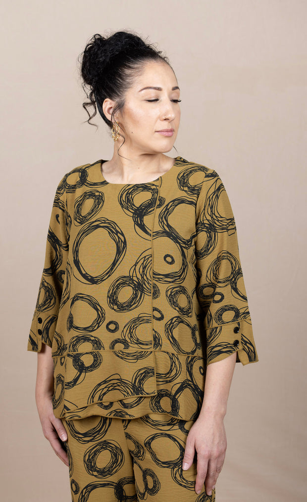 Airflow Two Tone Tunic Printed Circle