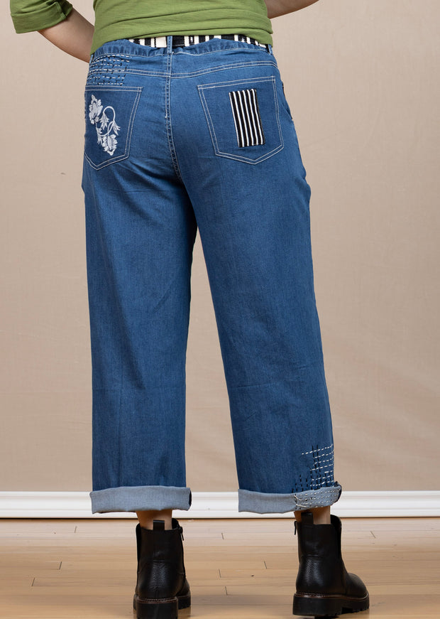 Wylie Pant Denim Floral