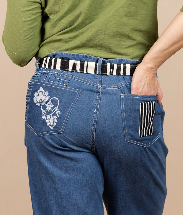 Wylie Pant Denim Floral