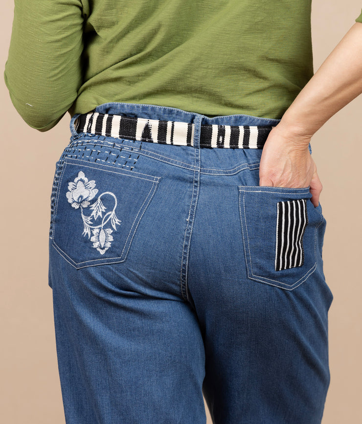 Wylie Pant Denim Floral