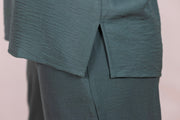 Airflow Solid Mock Neck Top Army Green