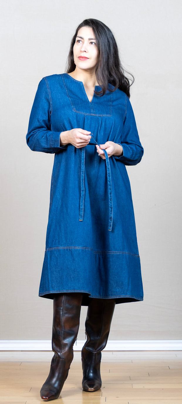 Nisha Dark Denim Dress