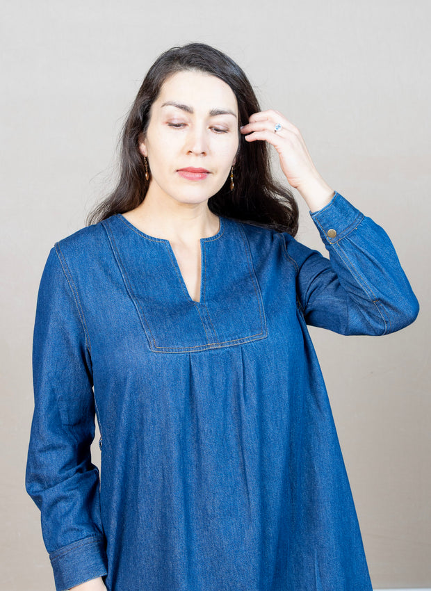 Nisha Dark Denim Dress