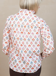 Renne Top Red/Blue Floral