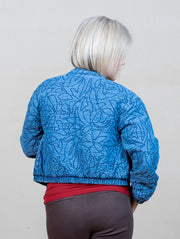 Flora Cropped Zip Jacket Indigo Lagoon Wash