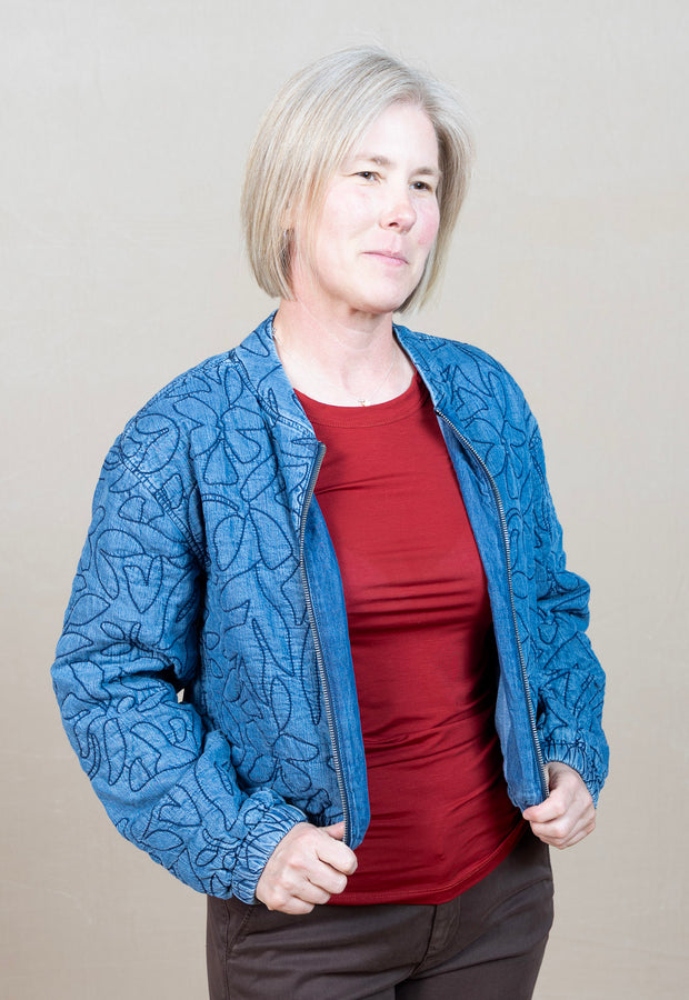 cropped zipped jacket