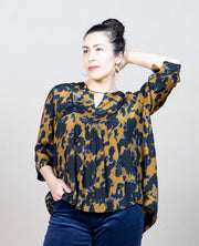 A- shape blouse, small drapes
