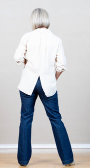 Split Back Button Down Moon Stone