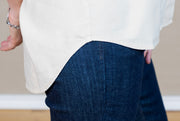 Split Back Button Down Moon Stone