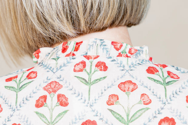 Haley Top Red Floral
