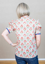 Haley Top Red Floral