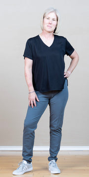 V- Neck Tee Black
