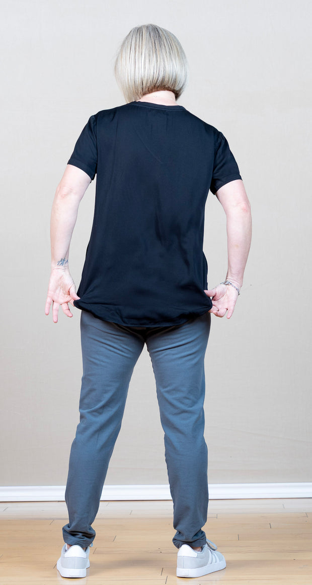 V- Neck Tee Black