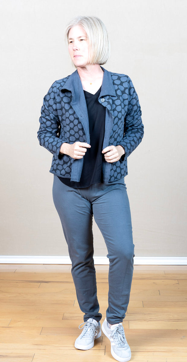 Fleece Short Jacket Charcoal