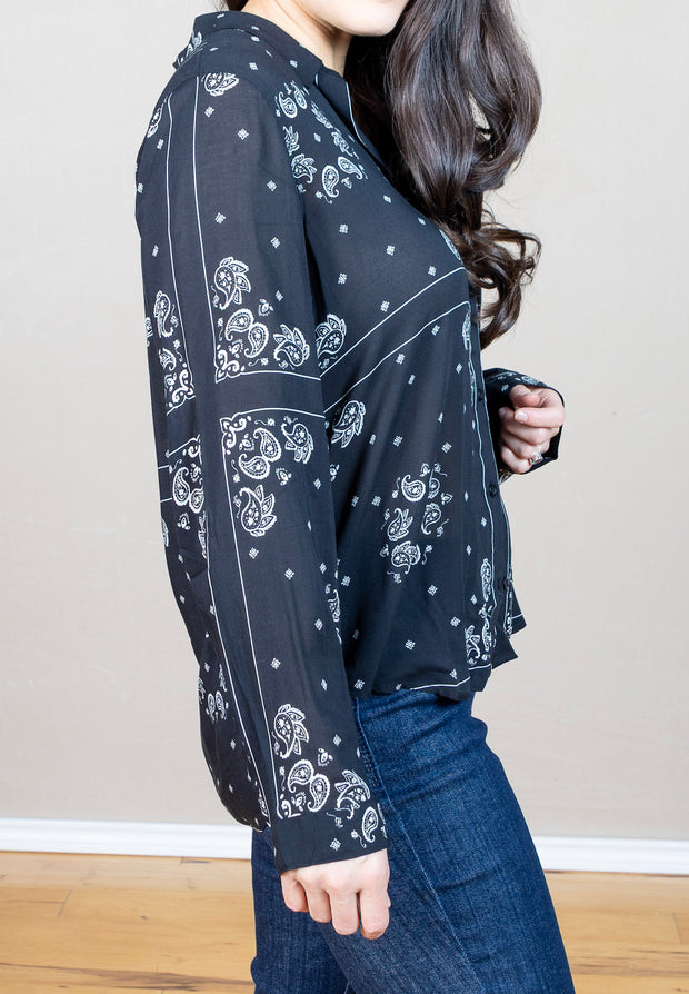 Classic Button Down Bandana Print