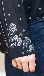 Classic Button Down Bandana Print