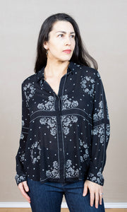 Classic Button Down Bandana Print