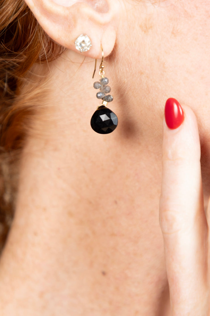 black onyx drop earring
