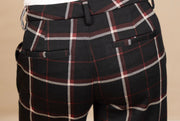 Kelsey Wide Leg Trouser Black/Red Plaid