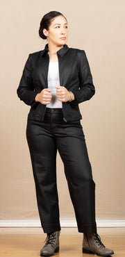 90's Zip Front Jacket Black Coated