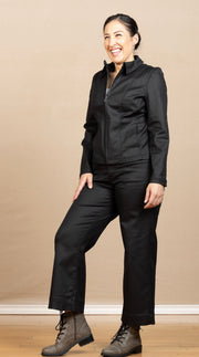 90's Zip Front Jacket Black Coated