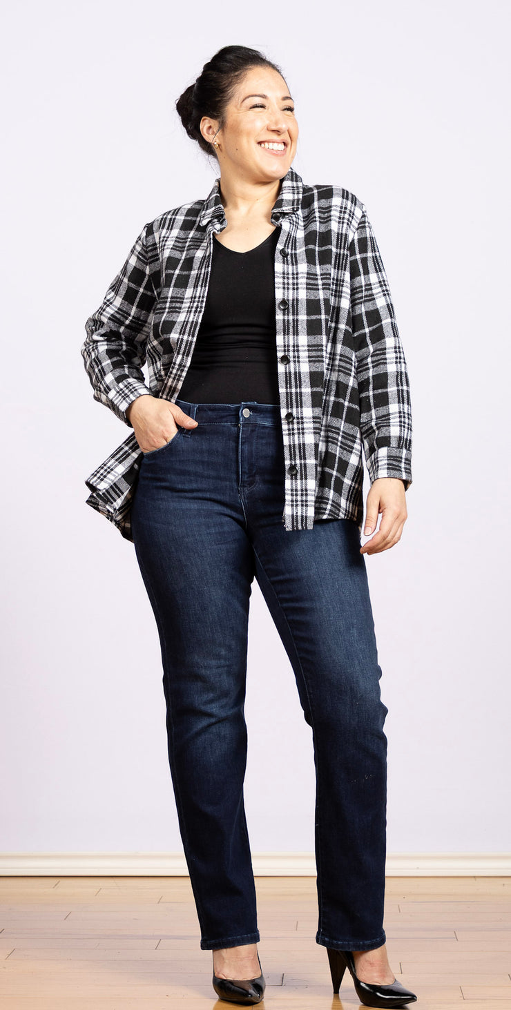 Flannel Button Down Black