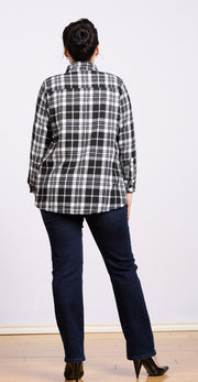 Flannel Button Down Black