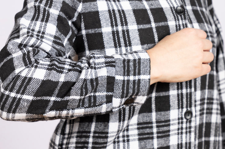 Flannel Button Down Black