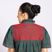 Helen Top Green Plaid