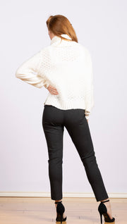 Sophie Cable T Neck Pure Snow