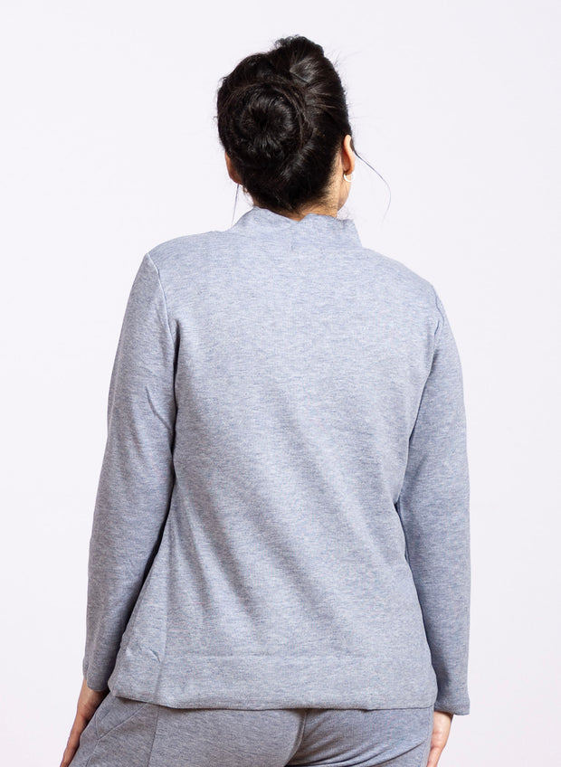 Mock Neck Pullover Sky